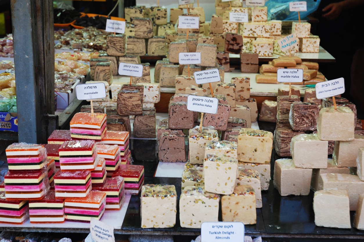 sweets in Carmel market, Tel Aviv