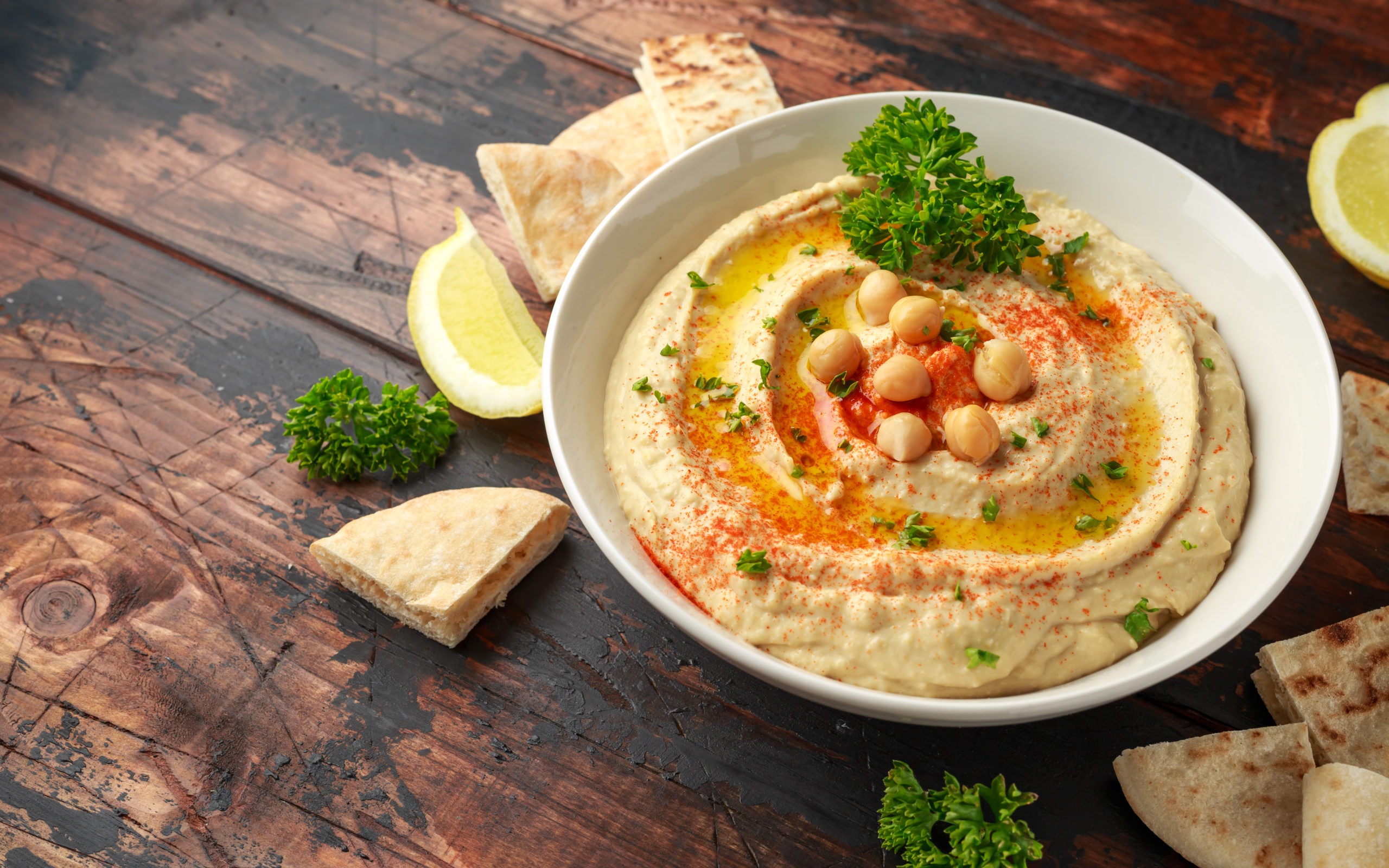 hummus and pita