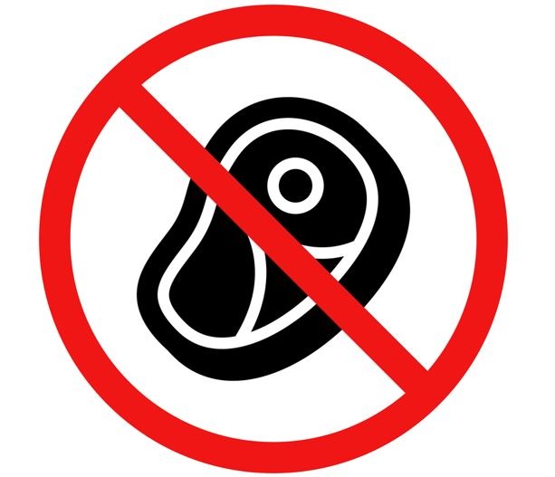 no meat sign