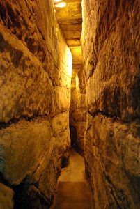 narrow stone passage