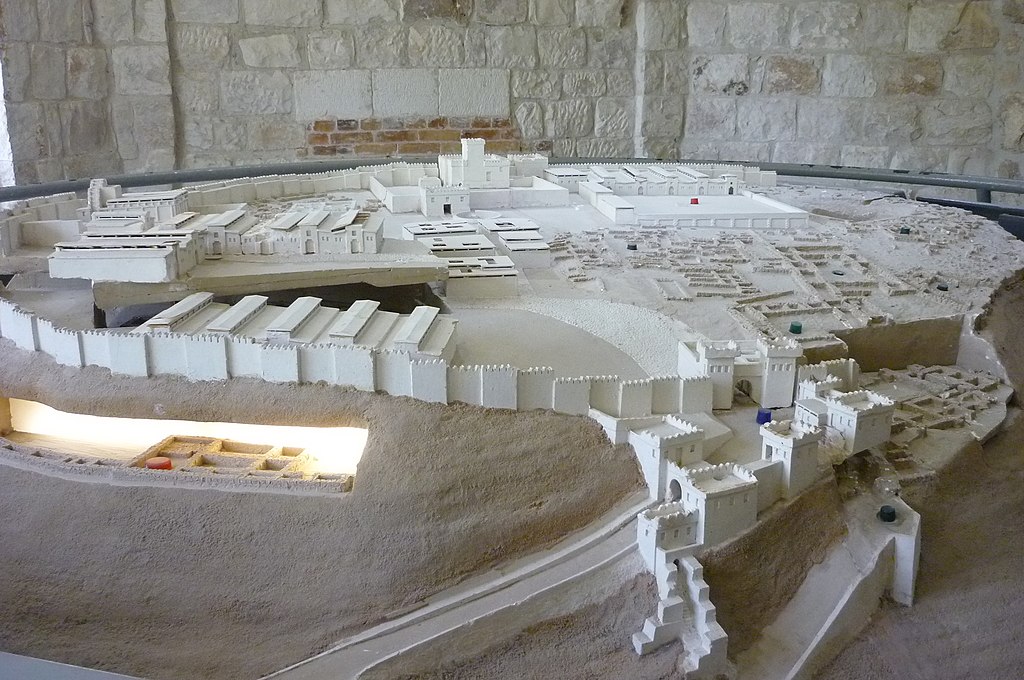 small scale model of a fortified city