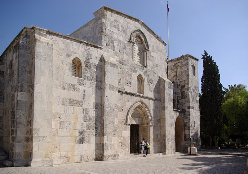 A facade of a church
