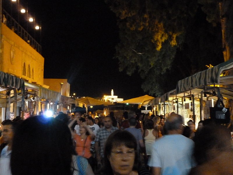 crowds at night