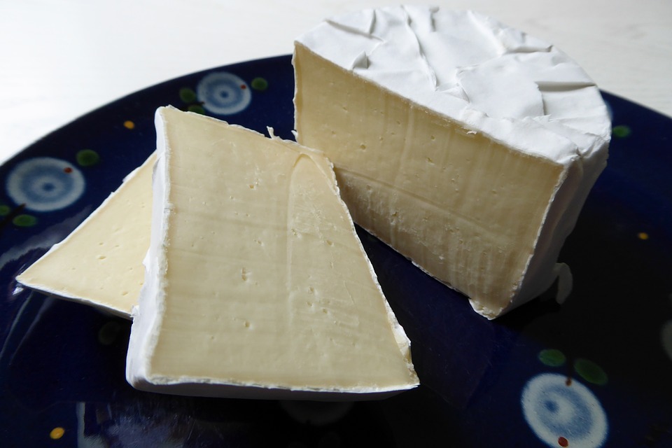 a plate of soft cheese