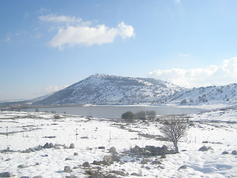 Mount Bental in the snow