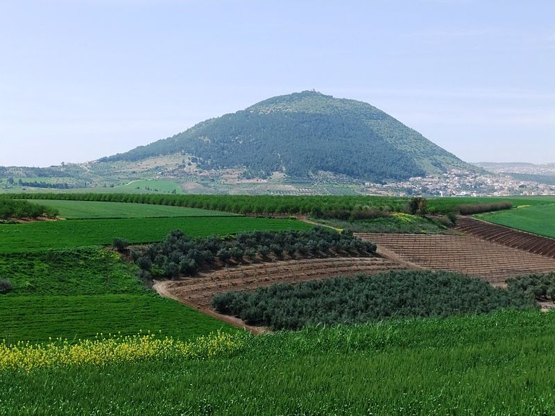 Mount Tabor and the green fields