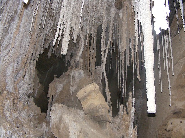 stalactites in malcham cave