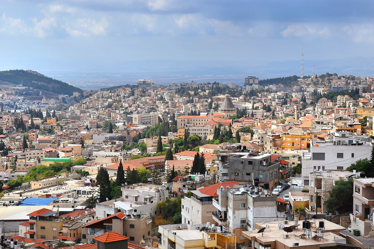 panoramic view of Nazareth, north of Israel