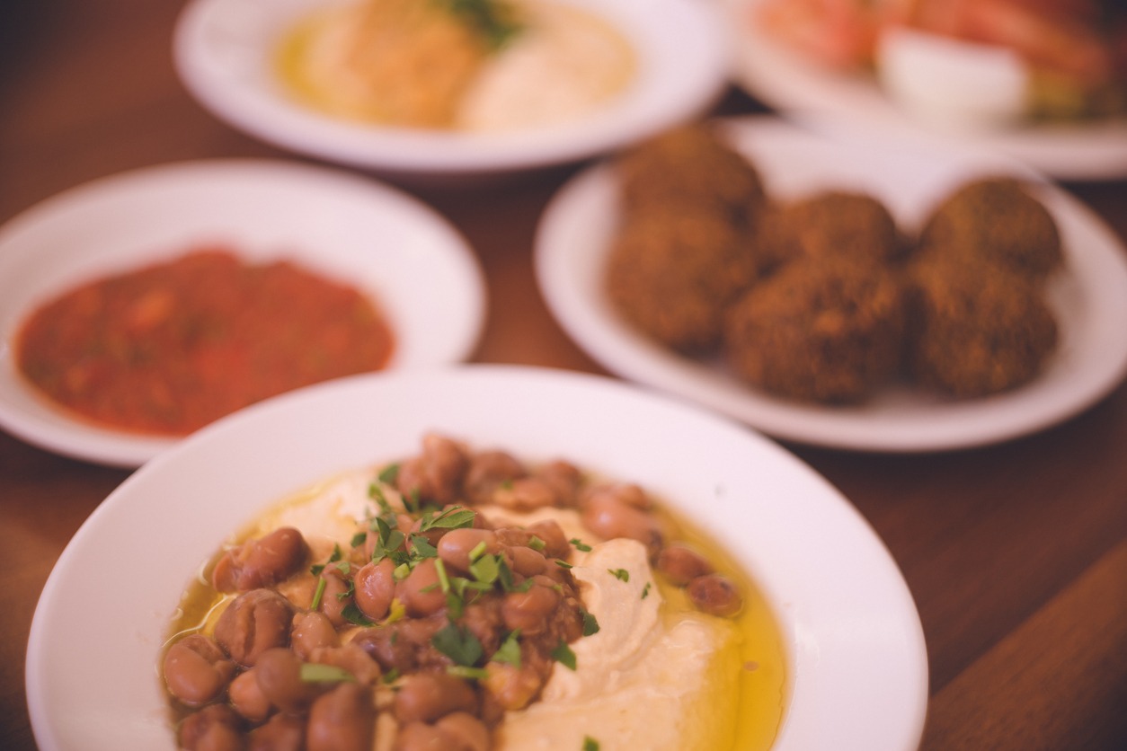 hummus and falafel