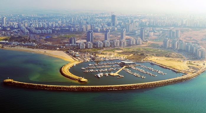 Ashdod marina aerial view